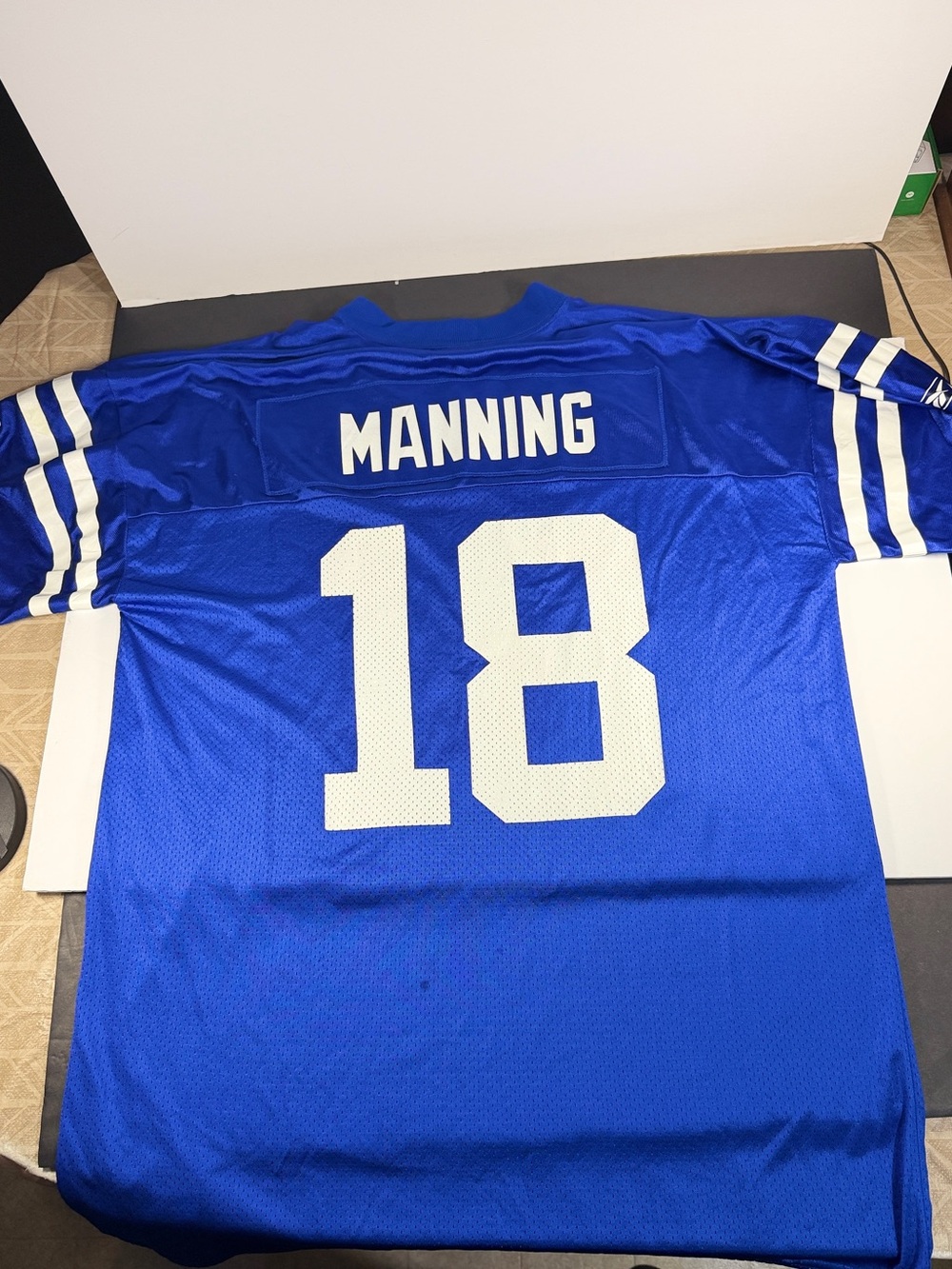 Vintage Reebok Peyton Manning Indianapolis Colts #18 Jersey XL Blue Play Ready